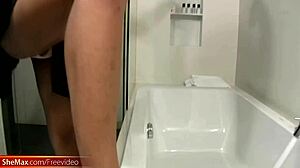 Ladyboy Strokes Cock!