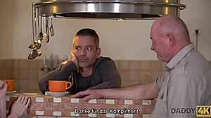 Skinny Teen Fucks Older