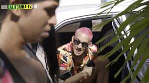 Influencer Strips in Taxi