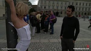 Blond Public Gangbang