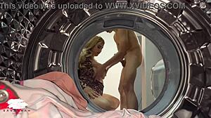 Chubby Blonde Laundry Sex