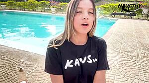 Pool Masturbation Video