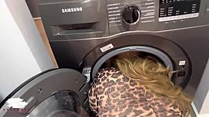 Chubby Blonde Laundry Sex