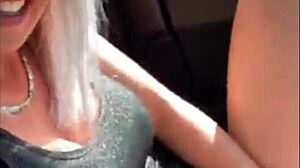 Blonde Masturbates Car