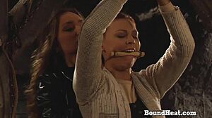 Tied lesbian whipped