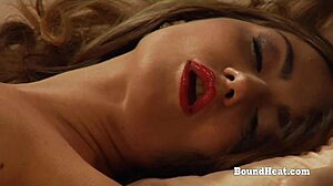 Tied lesbian whipped