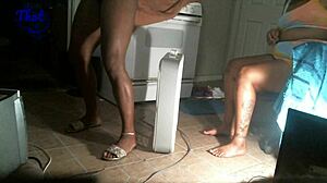 Ebony threesome share