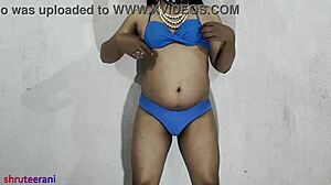 blue bikini crossdressing