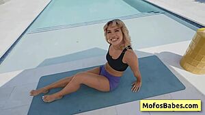 Blonde Teen Butt Reveal