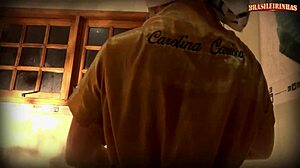 Brunette Intense Footjob