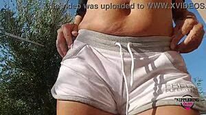 Flashing Pierced Nipples