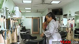 Hairdresser Lesbian Licking