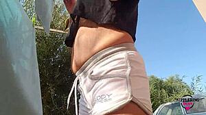 Flashing Pierced Nipples