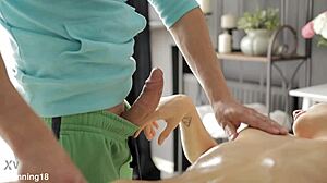 Brunette Doggystyle Massage