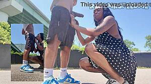 Sloppy Ebony Deepthroat