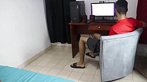 Colombian Chick Touches Vagina