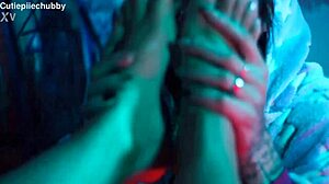 Tickling lesbian feet