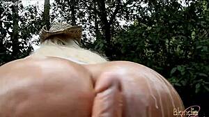 Oiled Cowgirl Dildo Ride