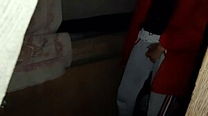 Caught woman masturbating