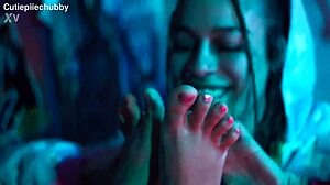 Tickling lesbian feet