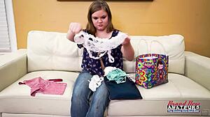 Petite Coed Sucks Cock