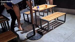 public fast food orgy