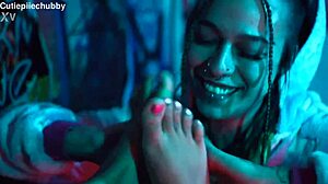 Tickling lesbian feet