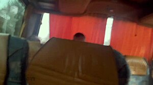 thrilled bus blowjob