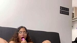 Horny petite masturbates