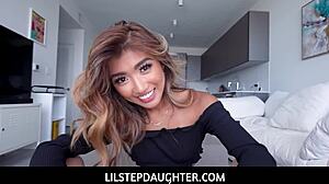 Cute teen fucks cash