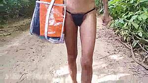 Topless Hairy Jogging