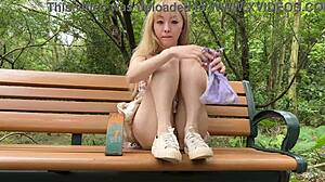 Asian Masturbates in Park