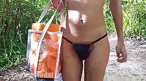 Topless Hairy Jogging