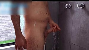 Guy Masturbating Shower