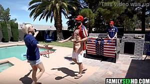 Teen threesome deepthroat