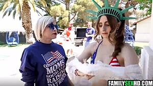 Teen threesome deepthroat