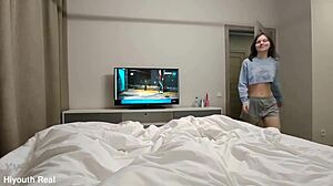 Cutie Interrupts TV Teasing