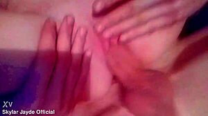 Stretching Teen Pussy