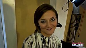 Busty Brunette Cock Ride