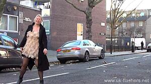 Blonde Flashing Upskirt