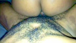 Ebony riding creampie