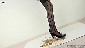 Woman Crushes Hamburger