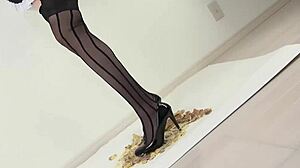 Woman Crushes Hamburger