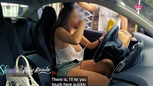 Naughty teasing salesman