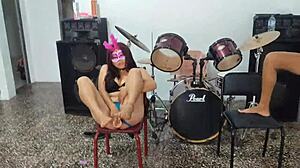 Brunette Dildo Masturbation