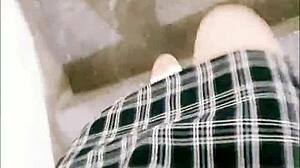 Asian Ladyboy Outdoor Cum