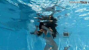 Skinny Babe Swimming