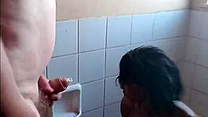 Best blowjob bathroom sex