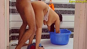 Painful Bathroom Fuck Session