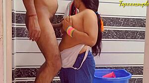 Painful Bathroom Fuck Session